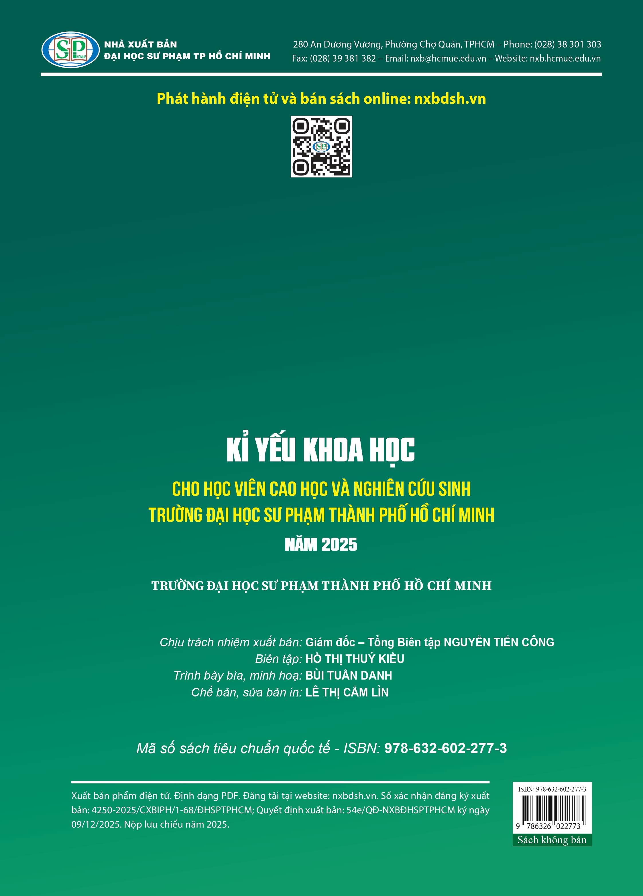 Kỉ yếu khoa học cho học viên cao học và nghiên cứu sinh Trường Đại học Sư phạm thành phố Hồ Chí Minh năm 2025