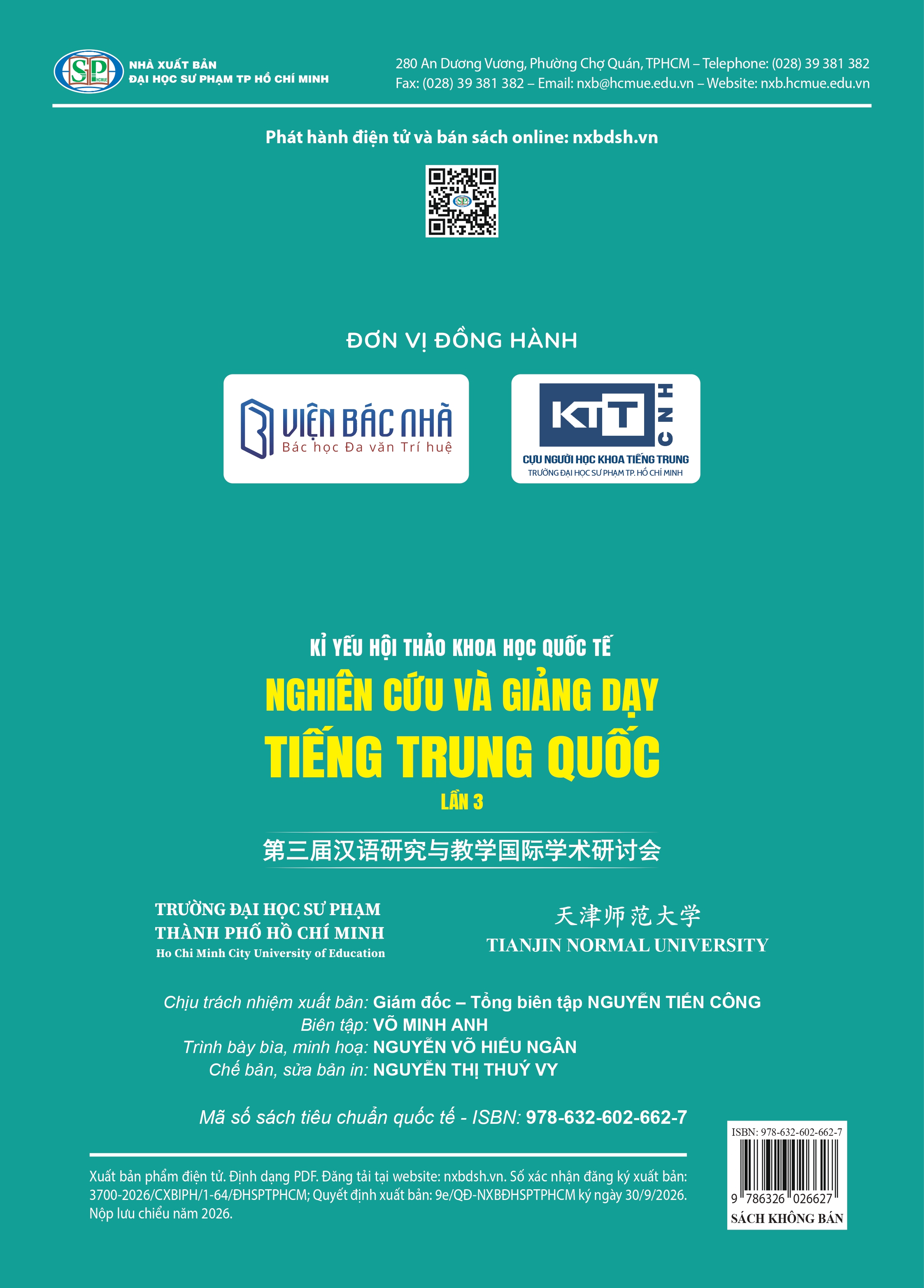 Kỉ yếu hội thảo khoa học Quốc tế - Nghiên cứu và giảng dạy tiếng Trung 
Quốc - Lần 3