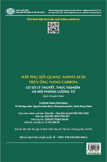Hấp phụ đối quang amino acid trên ống nano carbon: Cơ sở lý thuyết, thực nghiệm và mô phỏng lượng tử