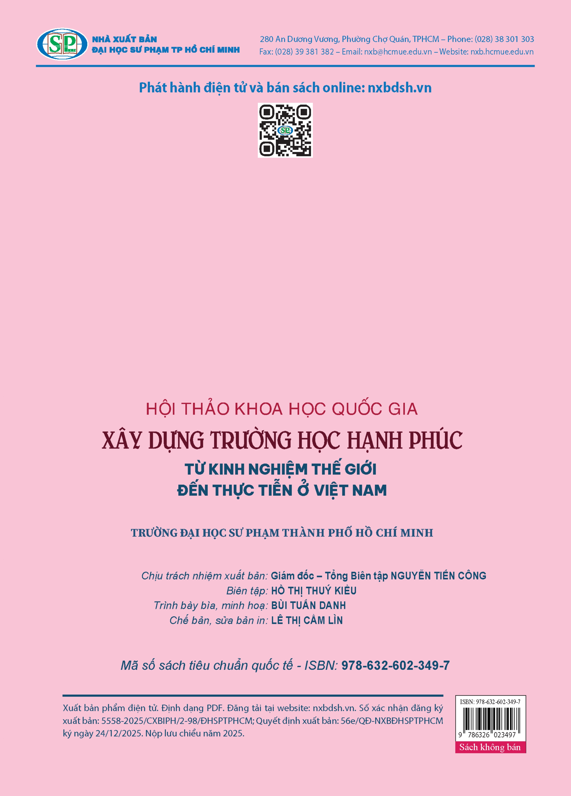 Hội thảo khoa học quốc gia "Xây dựng Trường học hạnh phúc: Từ kinh nghiệm thế giới đến thực tiễn tại Việt Nam"
