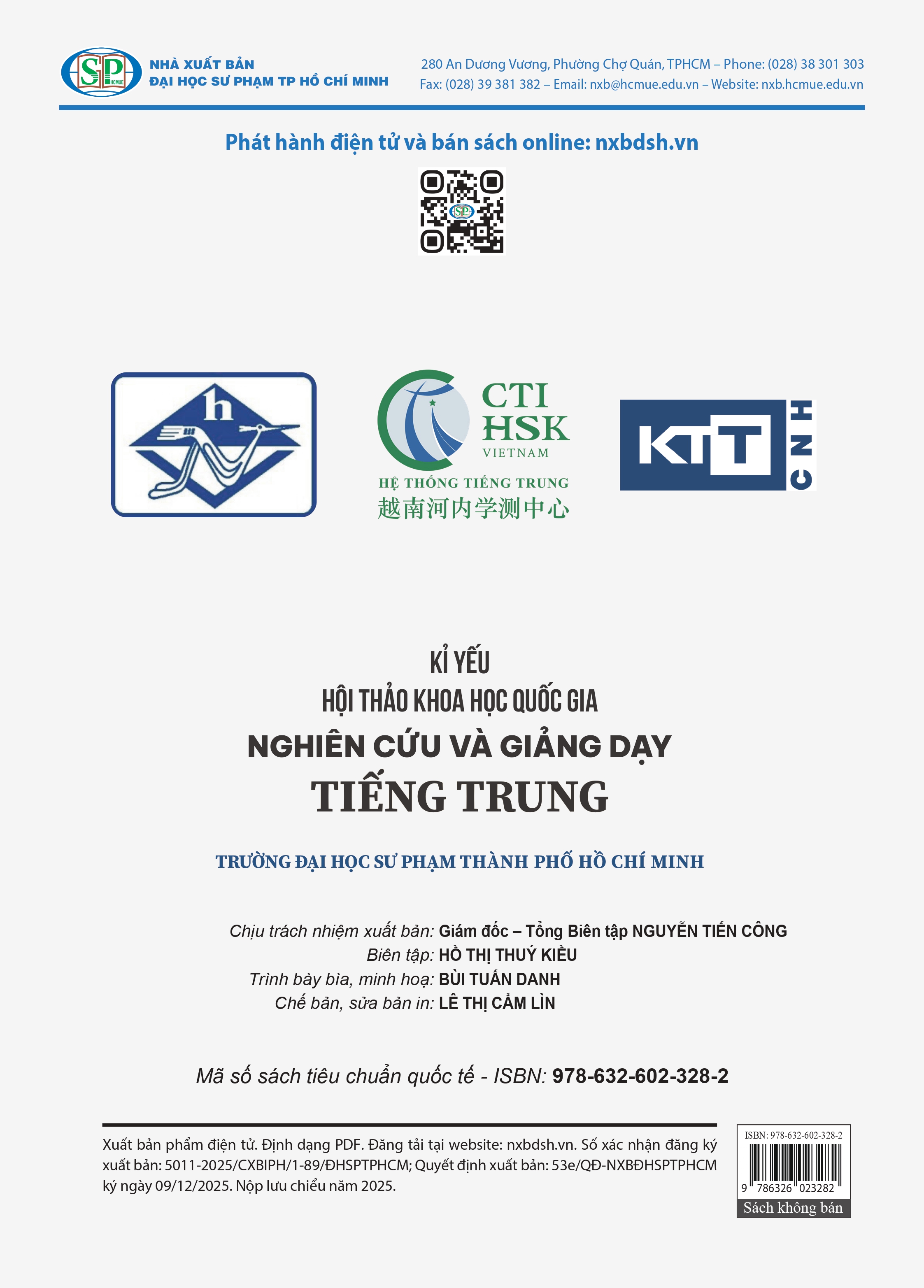 Kỉ yếu Hội thảo khoa học quốc gia “Nghiên cứu và giảng dạy tiếng Trung”