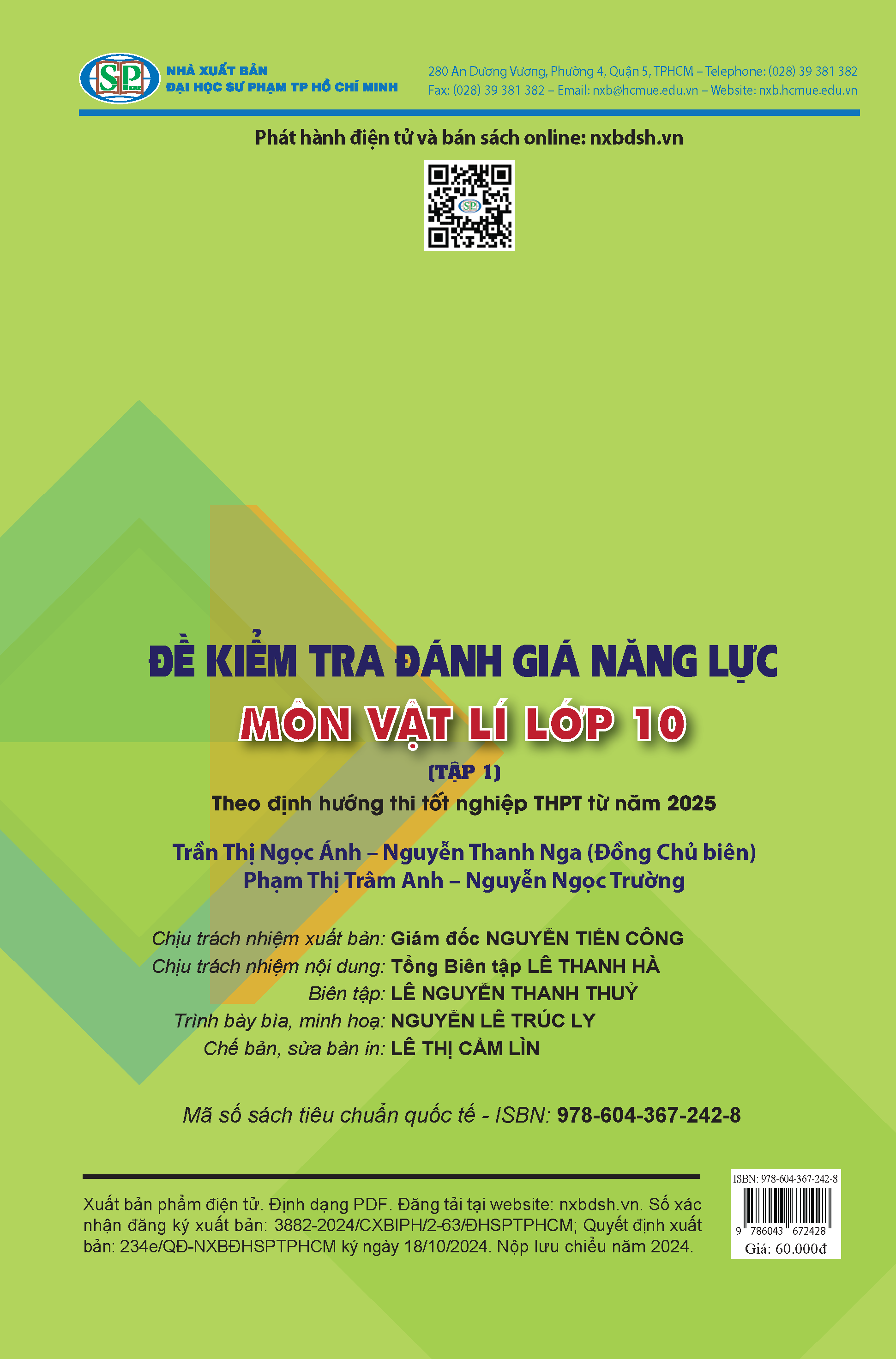 Đề kiểm tra đánh giá năng lực môn Vật lí lớp 10 (Tập 1) - Theo định hướng thi tốt nghiệp THPT từ năm 2025